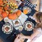 168 Pcs Thanksgiving Buffalo Plaid Disposable Party Supplies for 24 Guests (Plates, Napkins, Cups & Cutlery)